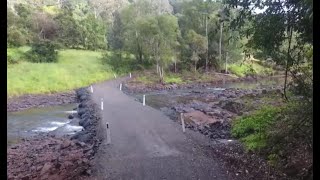 Black Road, Terania Creek crossing made with Kyowa 2t rock bags