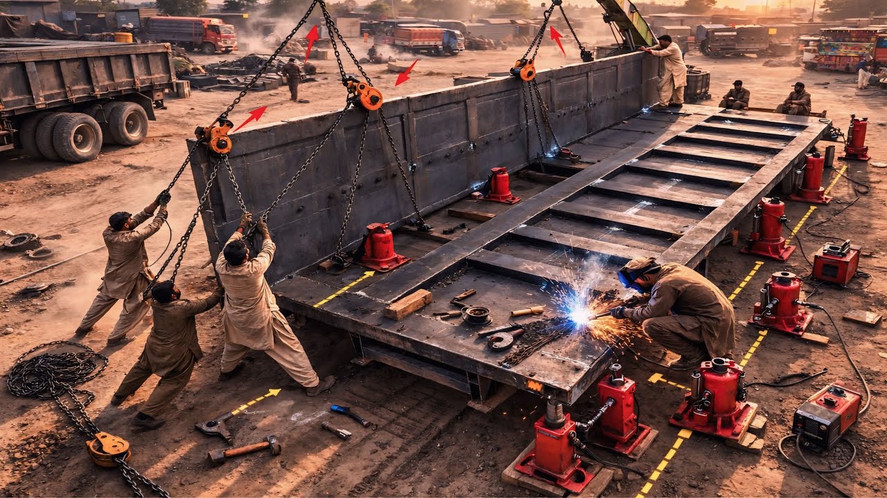 Amazing Manufacturing process of 22-Wheeler  Truck Body || Making  with Expert Technique and Skills 