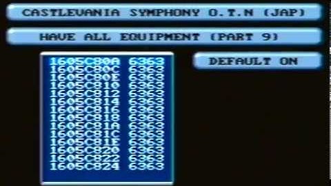 Castlevania: Symphony of the Night - Working AR/GS Cheats for Sega Saturn