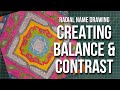 Radial name drawing balance and contrast project