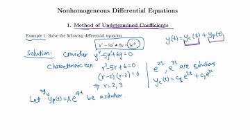 Diff Eqn: Lecture 2 on 2nd order Nonhomogeneous equations