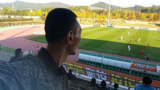 Watching football match at Hwaseong Sports Ground's Auxiliary Stadium, 19 Oct 19, 153824