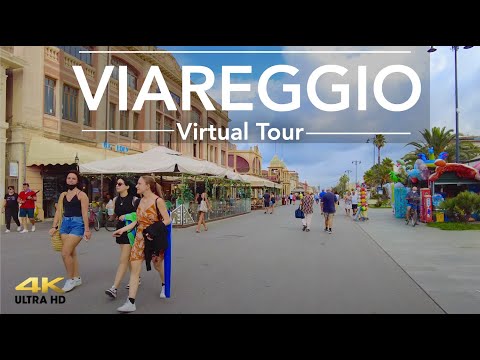 Viareggio Italy : Walking Tour (The Miami Beach in Italy) 4K 60fps