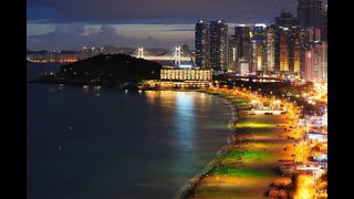 Night Walk in Haeundae Beach, Busan | Relaxing Vibes