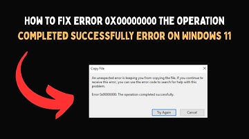 How to Fix Error 0x00000000 The operation completed successfully Error on Windows 11