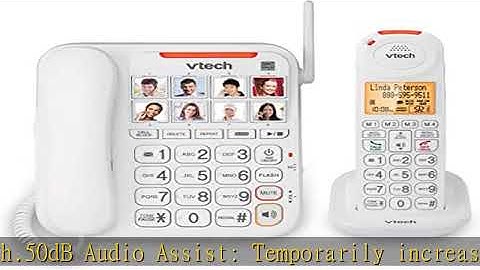 VTech SN5147 Amplified Corded/Cordless Senior Phone with Answering Machine, Call Blocking, 90dB Ext