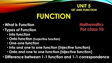 Introduction to Function || Types of function || Mathematics for class 10 || unit 5 || Exercise 5.5