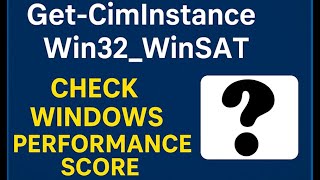 How to PC or Laptop Check Windows Performance Score using PowerShell | WinSAT Explained (Urdu/Hindi)