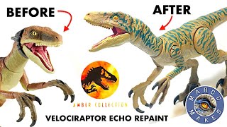 HOW ECHO SHOULD REALLY LOOK LIKE - Jurassic World Amber Collection Mattel Echo Repaint
