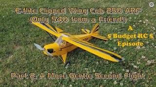 E-flite Clipped Wing Cub 250 ARF for $40 (A "Budget RC" Episode) - Part 2: More Gentle Second Flight