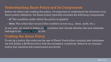 How to Create an Azure Policy for Using Elastic Pools with New Databases