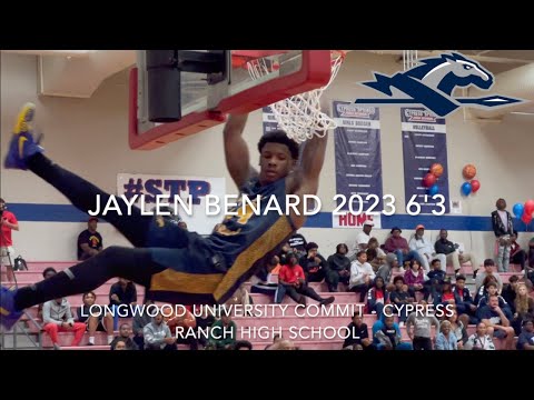 Jaylen Benard 2023 6'3 Longwood University Commit - Cypress Ranch High School