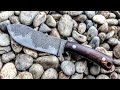 Forging A Nessmuk Knife ~ Damascus San Mai High Carbon Steel Knifemaking Bladesmithing