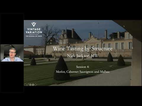 Wine Tasting by Structure Session 4:  Merlot, Cabernet Sauvignon, Malbec