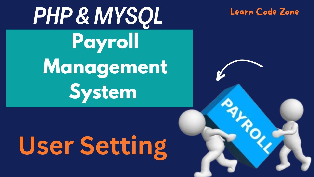 Payroll Management System in PHP | User setting - YouTube