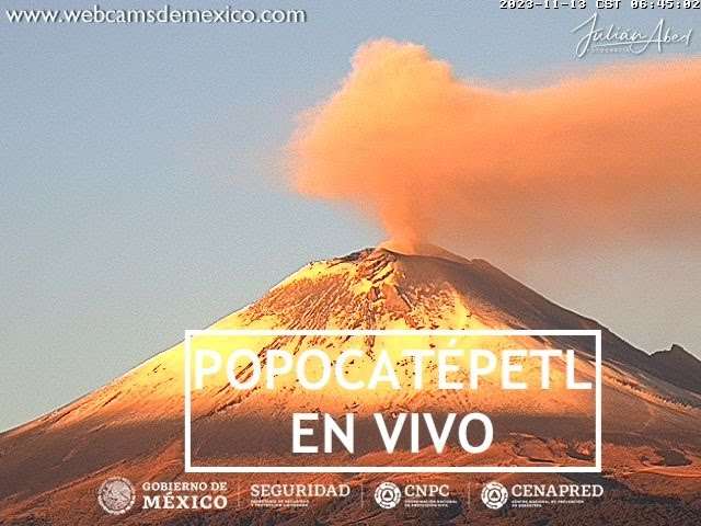 Volcán Popocatépetl En Vivo | Vista San Nicolás de los Ranchos, Puebla