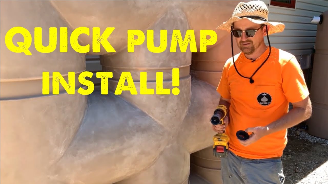 Pump install in rainwater harvesting tank EASY! YouTube