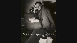 Constantin Noica Al doilea poem filozofic audio Trei poeme filozofice pentru San