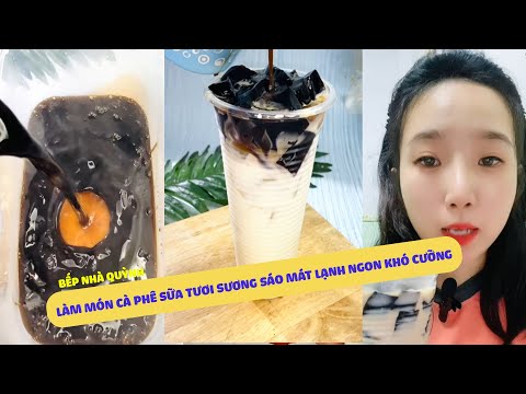 Video Bếp Nhà Quỳnh #195 | Làm Món Cà Phê Sữa Tươi Sương Sáo... - youtube