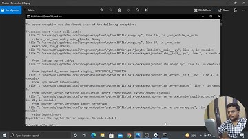 ImportError: The Jupyter Server requires tornado | Jupyter Lab Notebook Error
