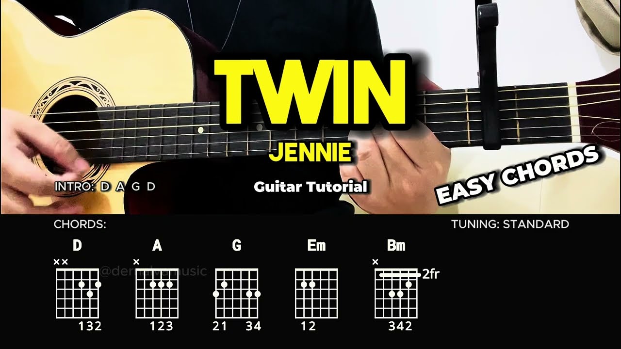 Twin - Jennie | Easy Guitar Chords Tutorial For Beginners (CHORDS & LYRICS) 