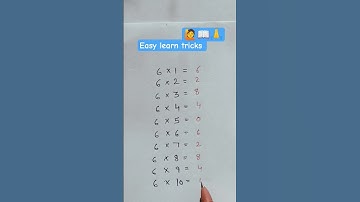 Easy 🤗 way to learn the table of 6/multiplication #maths #mathstricks #shortsfeed #shorts #ytshorts🙏