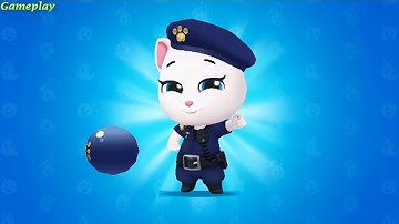 TALKING TOM SPLASH FORCE- New Character OFFICER ANGELA VS THE RACOONS  Gameplay #11