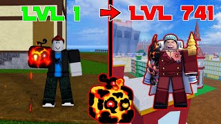 How to LEVEL UP FAST in the First Sea using MAGMA FRUIT in BLOX FRUITS | LVL 1 to 741