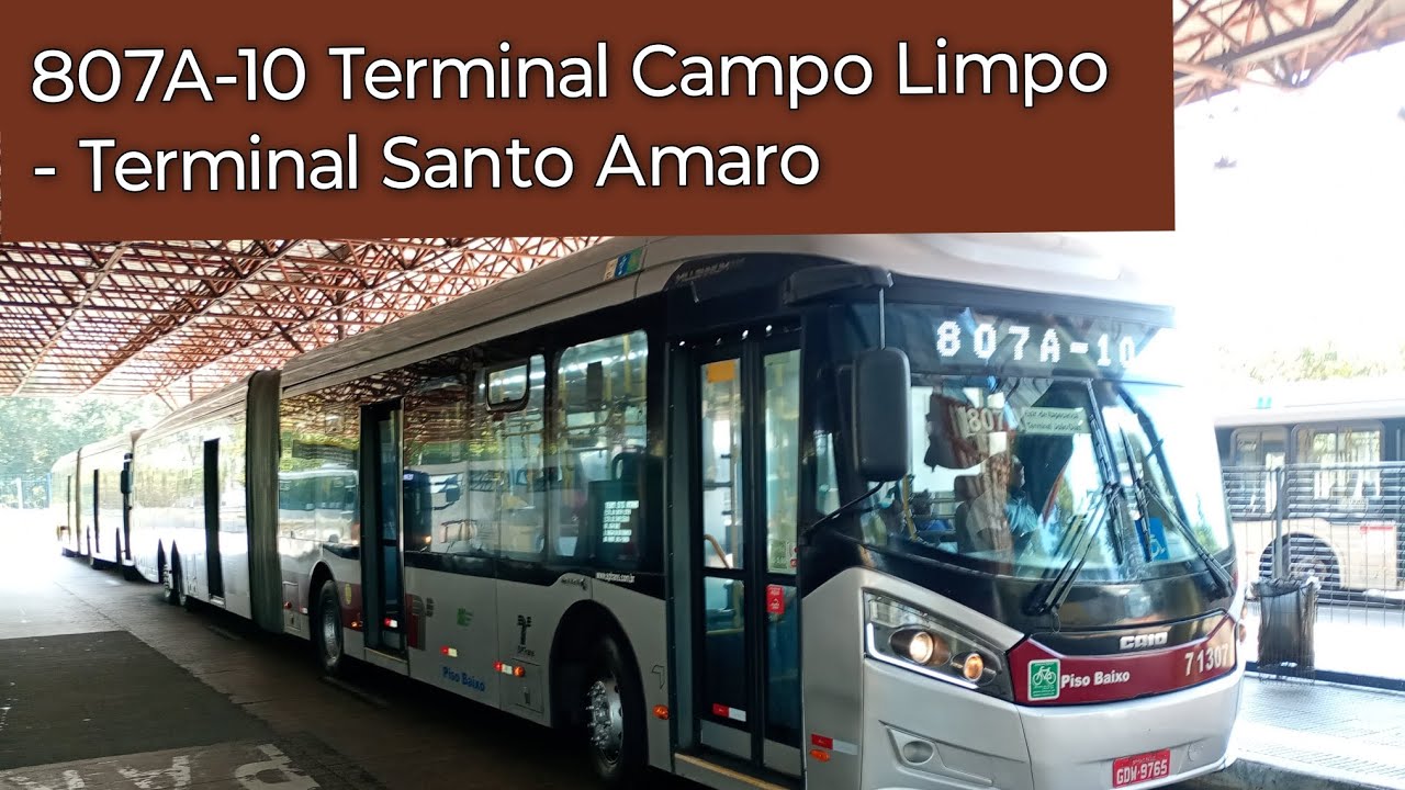 807A-10 Terminal Campo Limpo - Terminal Santo Amaro. Trajeto da Linha.