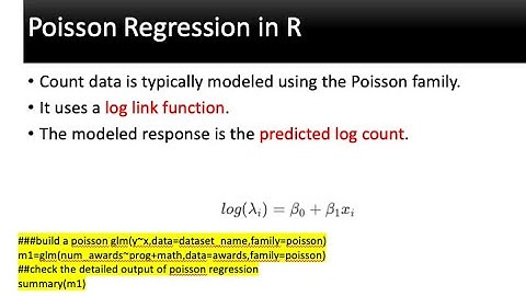 what is poisson regression | what are really GLM?| using R | fit the model | real data examples