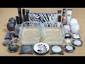 ZEBRA SLIME Mixing makeup and glitter into Clear Slime Satisfying Slime Videos