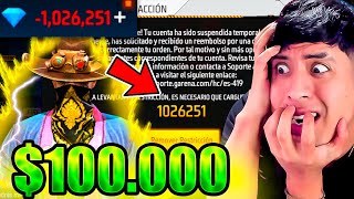 ¡CONSEGUI la CUENTA con 1.000.000 DE DIAMANTES EN ROJO de FREE FIRE! *NO CREERAS LO QUE TIENE*