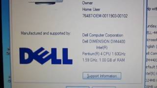 2002 Dell Dimension 4400 Running Windows Xp Professional