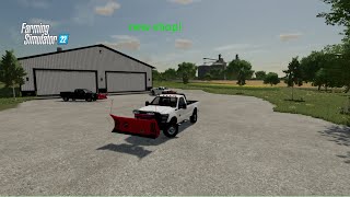 building a my dream snow plowing shop+ customizing new trucks farming simulator 22 screenshot 5