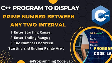 C++ Program To Print Prime Number between any two interval | Print Prime Number in CPP #primenumber