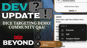 Game Log Dice Targeting is Live! | Dev Update & Q&A | D&D Beyond