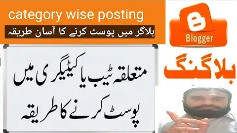 How to Publish Category Wise Post on Blogger | How to Make Label in Blogger | Blogger in Hindi