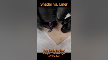 Lining with a SHADER vs. LINER? #tattoo #howto #tattootimelapse #tutorial #tattoodesign