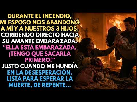 🔥 En el incendio, mi esposo nos abandonó a mí y a mis 3 hijos por salvar a su amante embarazada