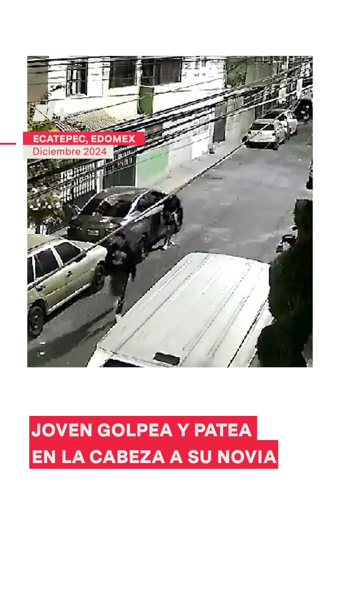 Joven patea y golpea en la cabeza a su novia - N+ #short