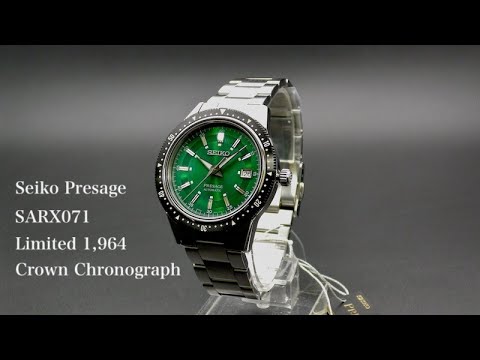 Seiko Presage SARX071 Crown Chronograph Limited 1,964 - YouTube