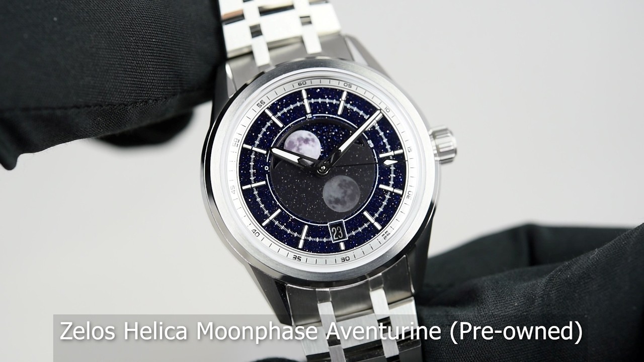 Zelos Helica Moonphase Aventurine (Pre-owned) - YouTube