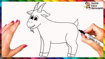 How To Draw A Goat Step By Step 🐐 Goat Drawing Easy