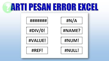 Arti Pesan Error di Excel