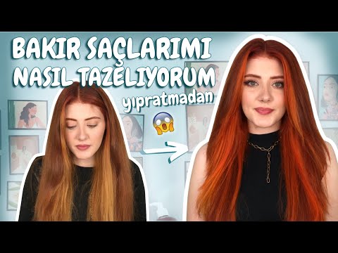 YIPRATMADAN BAKIR SAÇ BOYAMA / Bakır Saçlarımı Nasıl Tazeliyorum / Bakır Saç Rengi Tazeleme