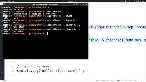 1.2 Hello world command line | Getting Started | Nodejs