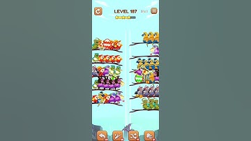 BIRD SORT 2 COLOR PUZZLE GAME🐦      LEVEL 187