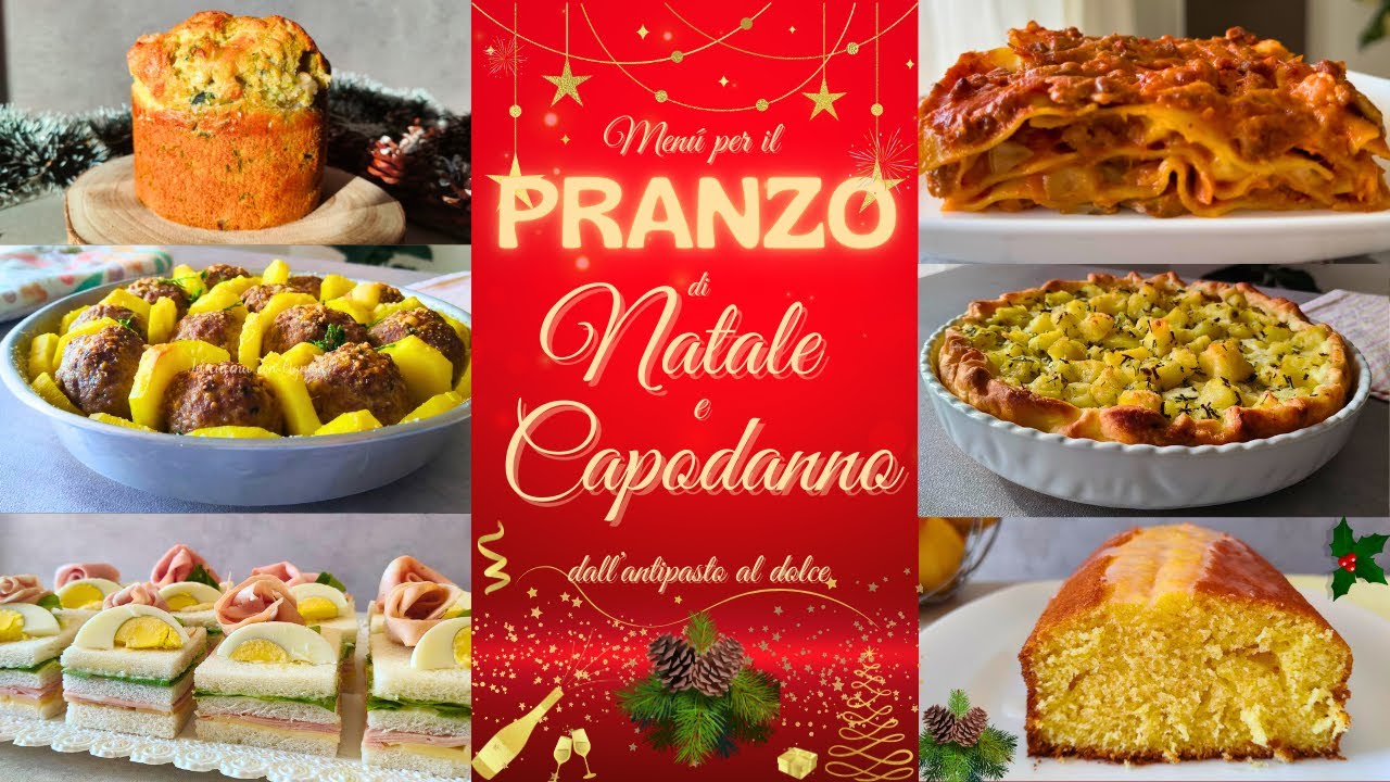 PRANZO di NATALE: Menù completo dall’ ANTIPASTO al DOLCE dicembre 2024 - 6 RICETTE FACILISSIME🎄
