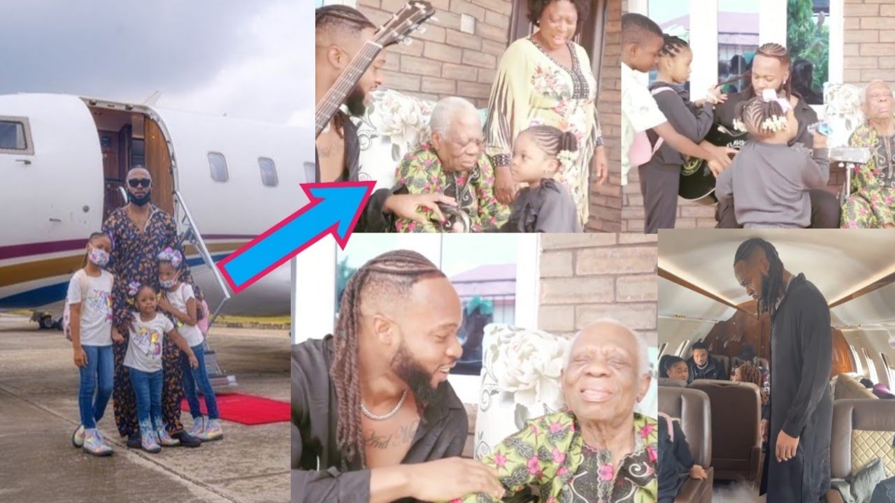  Flavour & Daughters Visit His Family Anambra After His Meeting With Zubby Michael, Yul Edochie