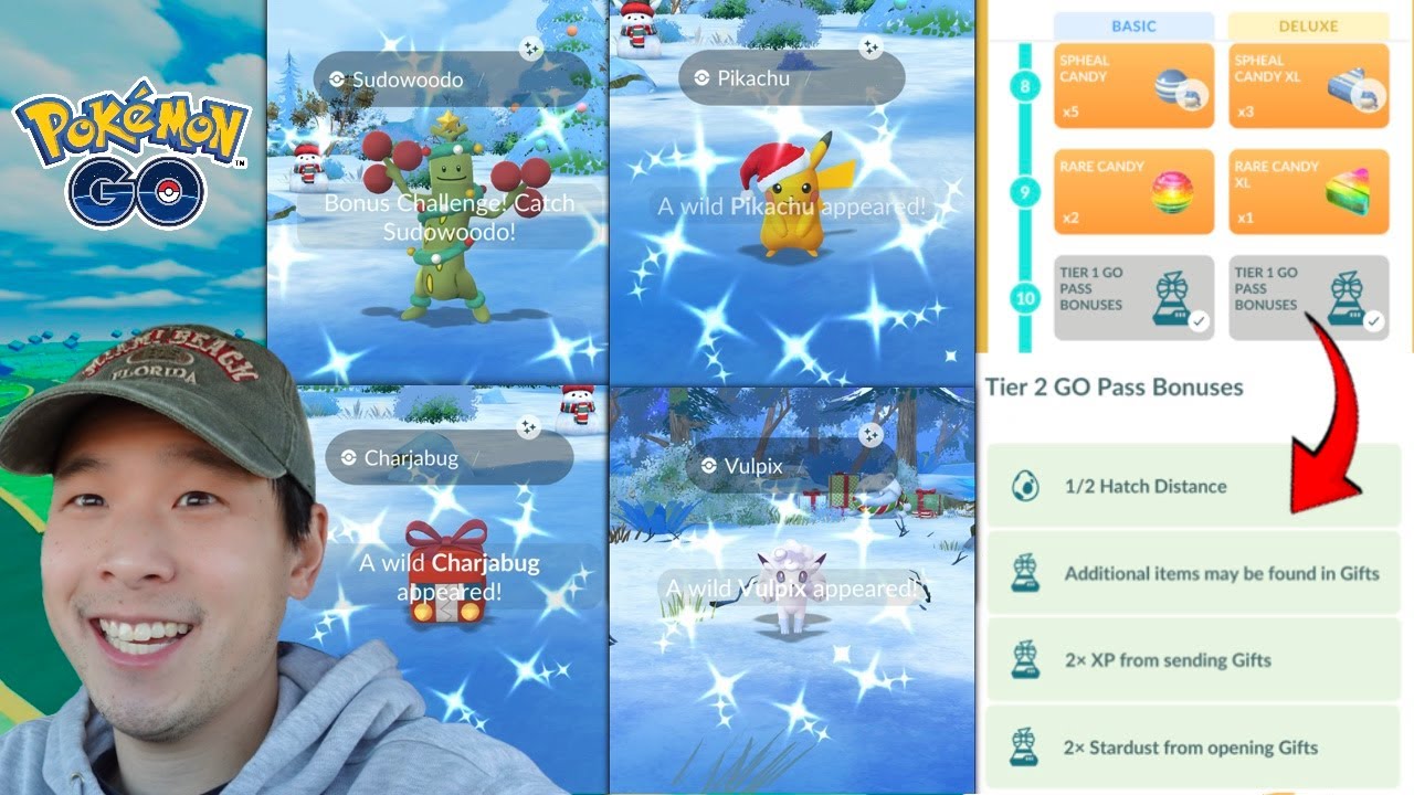 Блестящий праздничный Судовудо пойман в Pokémon GO! и потрясающие бонусы Holiday Deluxe Pass!